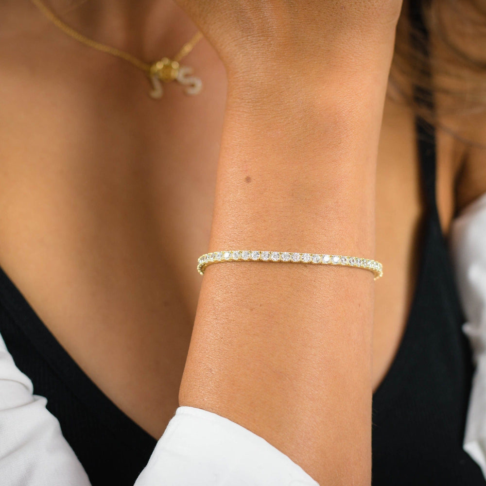 Georgini Bracelet Georgini Selena 3mm Tennis Bracelet Gold 17.5cm Brand