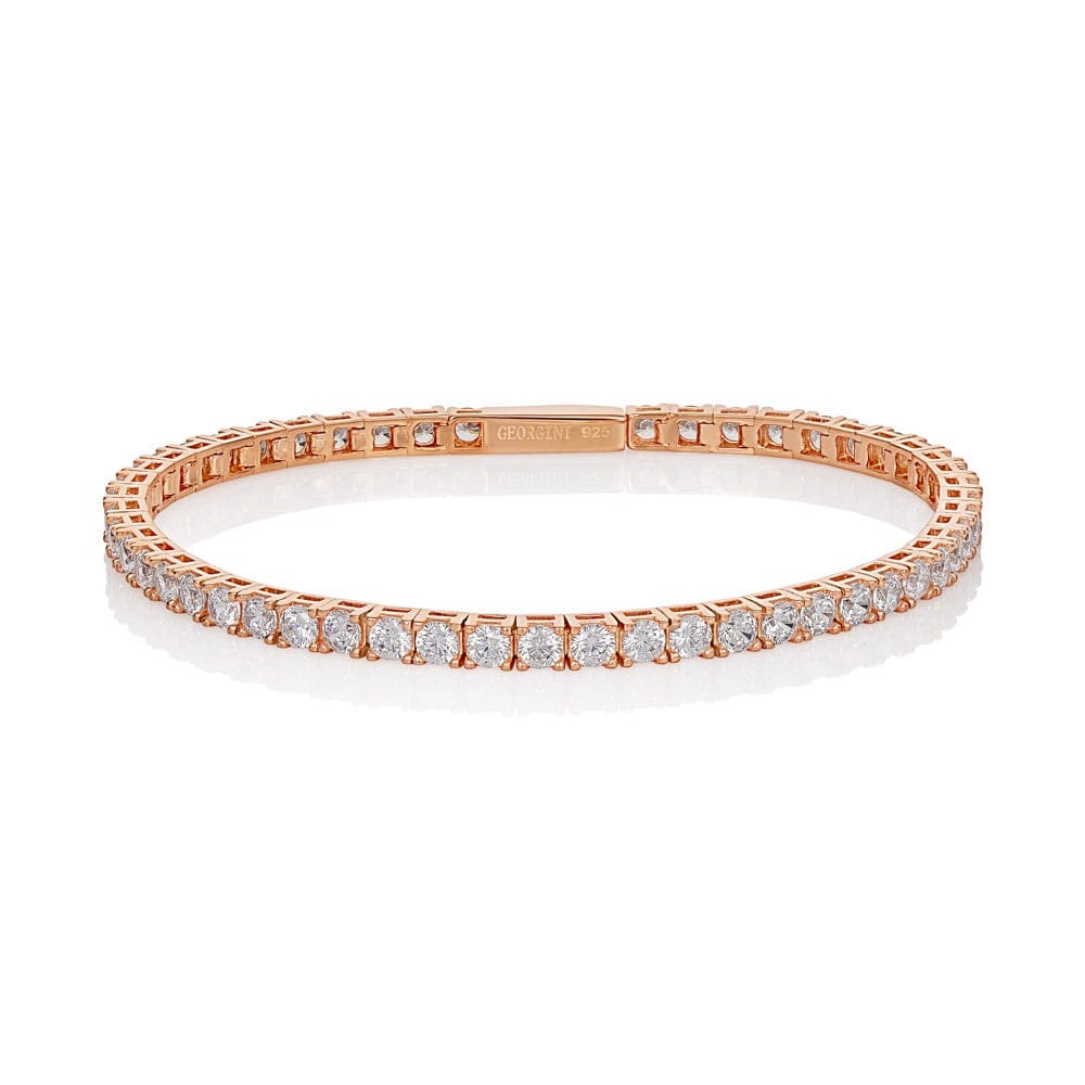 Georgini Bracelet Georgini Selena 3mm Tennis Bracelet Rose Gold 17.5cm Brand