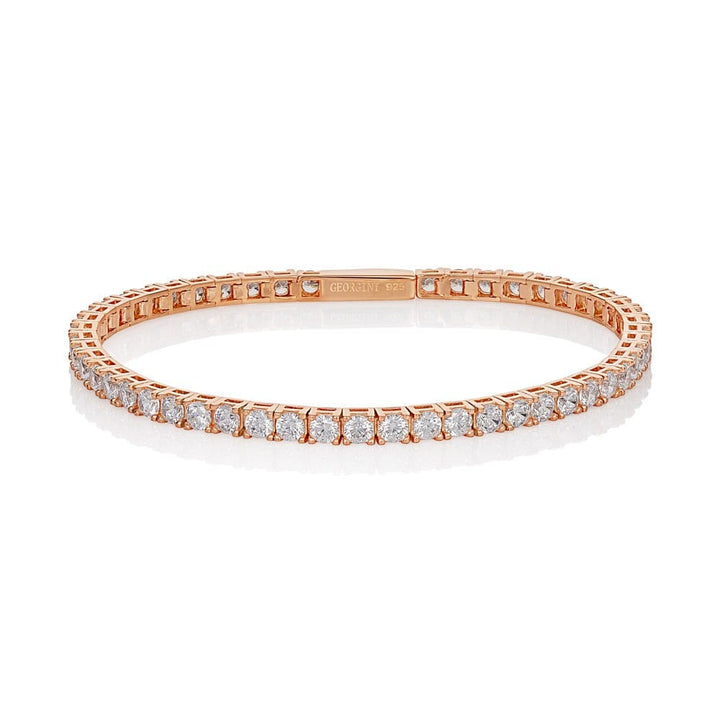Georgini Bracelet Georgini Selena 3mm Tennis Bracelet Rose Gold 17.5cm Brand