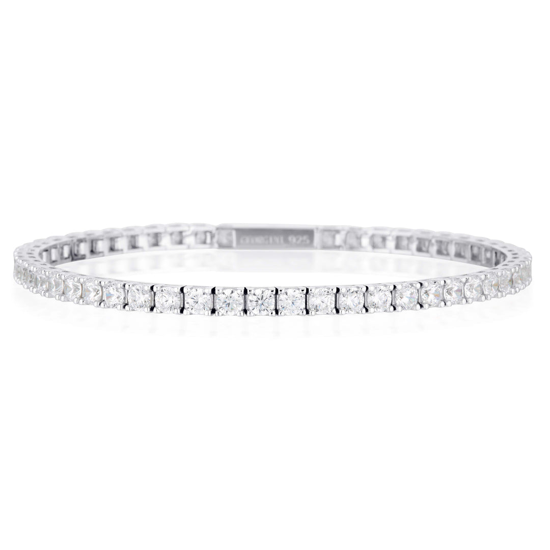 Georgini Bracelet Georgini Selena 3mm Tennis Bracelet Silver Large 19.5cm Brand